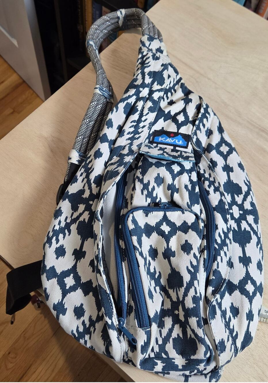 Kavu Rope Bag Cotton Crossbody Sling ​Blue Blot